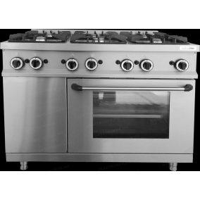 GT-61-1  Gáztűzhely 6égő+GN1/1sütő, 3 ráccsal 