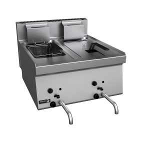   Fagor F-G6208 Gázüzemű olajsütő 2db 8literes medencével