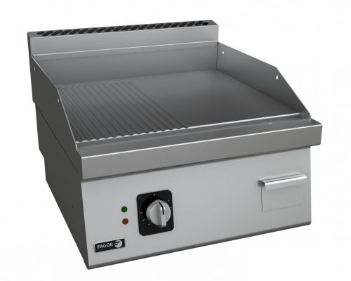 Fagor FT-E610 C L+R Elektromos sütőlap króm  ½ sima ½ bordás