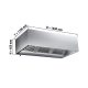Elszívóernyő fali inox 1600x1100x450 szűrővel és lámpával