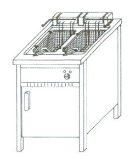 NO-2020 Elektromos olajsütő 2x10L