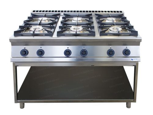 GT6.912SE Gáztűzhely 6 égővel 120x90x90 40,8kW/Fg.
