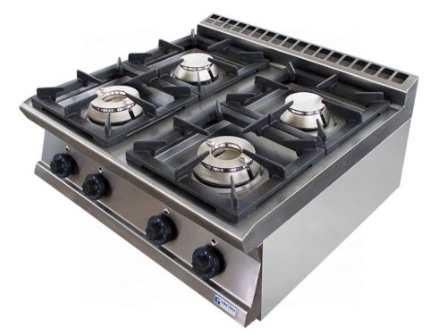 GT4.98F Gáztűzhely felsőrész 4 égővel 27,2kW/FG