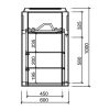 225N Önkiszolgáló hűtővitrin 225 liter 900x600x1000