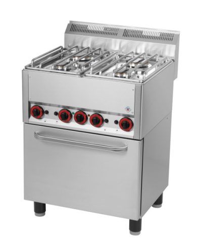 SPT-60GL Gáztűzhely 4 égős13,2kw el.sütő.légk.3,13