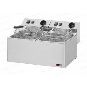 FE-77E Elektromos olajsütő 2x8L 2x3kW 230V/50Hz