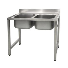 GKNM 2550 mosogató 2db 50x50x30cm medence, lábon