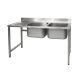 GKNM B2440 mosogató 2db 40x40x25cm medence bal csepptálca lábon