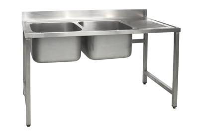 GKNM J2650 mosogató 2db 60x50x30cm medence jobb csepptálca lábon