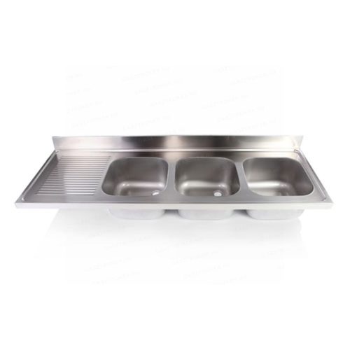 GKNM B3550 mosogató 3db 50x50x30cm medence bal csepptálca lábon