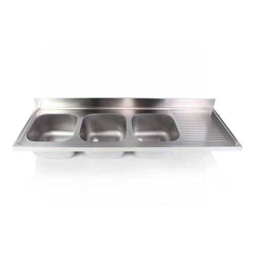 GKNM J3440 mosogató 3db 40x40x25cm medence jobb csepptálca lábon