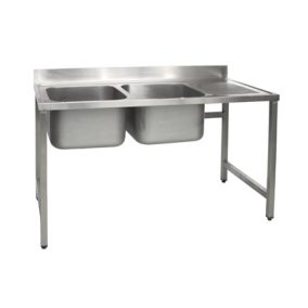   GKNM J2540 mosogató 2db 50x40x25cm medence jobb csepptálca lábon