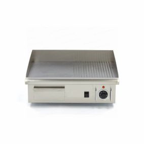 Elektromos grill sütőlap ½ bordás ½ sima felület 55cm