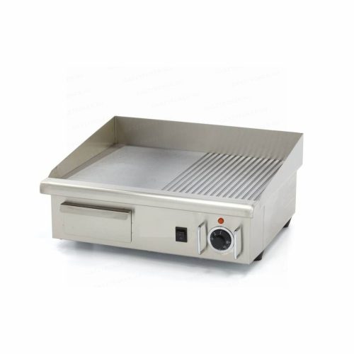 Elektromos grill sütőlap ½ bordás ½ sima felület 55cm