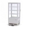Hűtött vitrin 78L fehér 4 oldalról üvegezett 3 polc