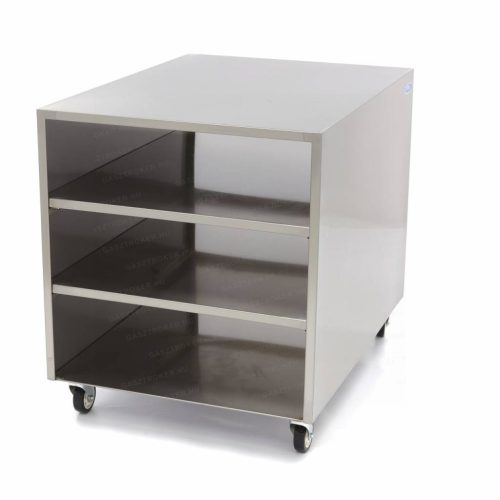 Gépasztal gördíthető inox változat 60x80x60cm