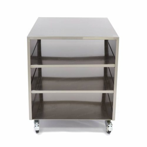 Gépasztal gördíthető inox változat 60x80x60cm
