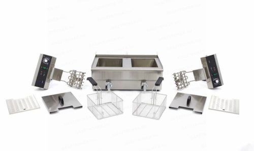 Olajsütő dupla kosár 2x16L