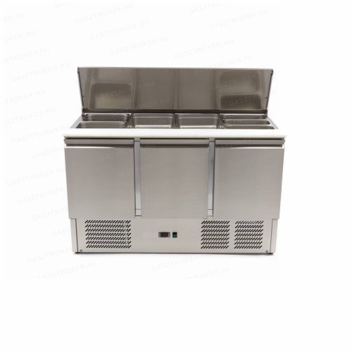 Hűtött munkaasztal salátahűtő saláta pult 3 ajtóval Rm.