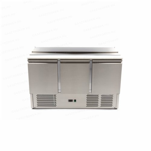 Hűtött munkaasztal salátahűtő saláta pult 3 ajtóval Rm.