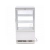 Hűtött vitrin 58L fehér 4 oldalról üvegezett 2 polc