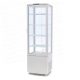 Hűtött vitrin 235L fehér 4 oldalról üvegezett 4 polc