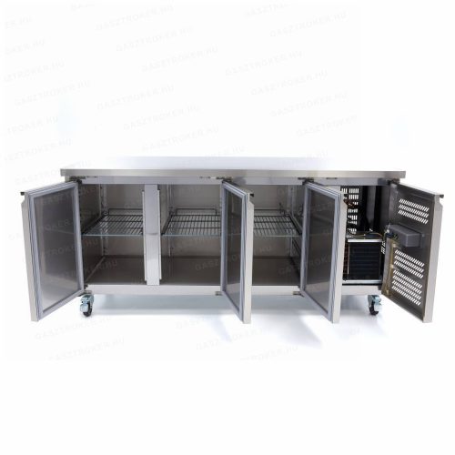 Hűtött munkaasztal kompakt kivitelben 3 ajtó 465L Rm.