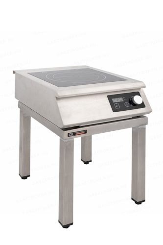 Indukciós főzőzsámoly 5kW rozsdamentes állványon