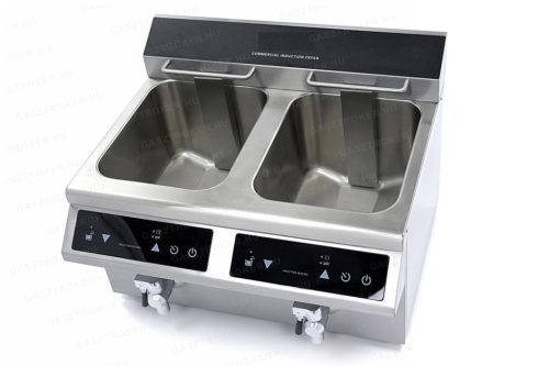 Indukciós olajsütő dupla kosár 2x8L