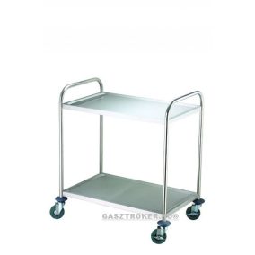 S401 Tálalókocsi 2 szintes 86x54x94cm inox kiv.