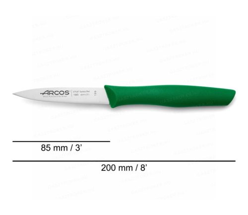 188521 Hámozókés zöld nyéllel, penge 8,5cm