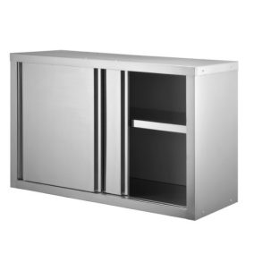S207 Rozsdamentes fali szekrény, ajtóval 1200x400x670 mm
