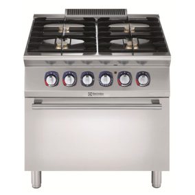   Electrolux 371003 Gáztűzhely 4 égős GN2/1 elektromos sütővel