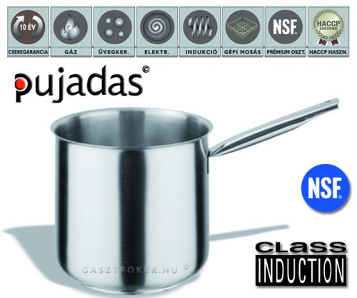 P203.016 Rozsdamentes nyeles forraló fazék Ø:16cm 3L