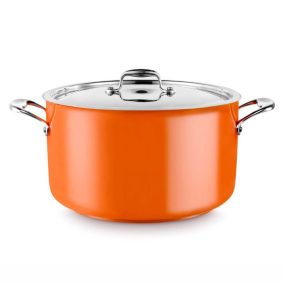 P490.620N Magas lábas narancsszín fedővel Ø:20cm 3,7L