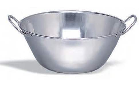 P307.125 Rozsdamentes tál kúpos 2fül Ø:25cm 3,8L