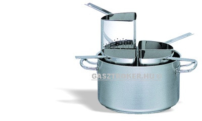 P223.040 Rozsdamentes tésztafőző 4 betét Ø:40cm 31,4L