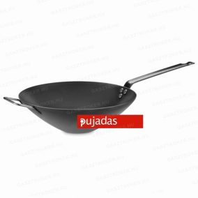 P135.330 Wok serpenyő szénacél lapos talp Ø:30cm