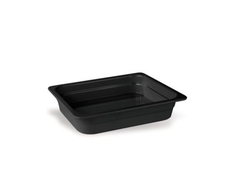 P22.039 Melamin GN1/2 tálalóedény fekete 2cm mély