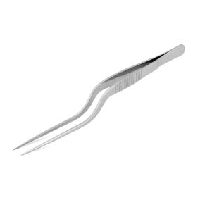 P343.800 Rozsdamentes tálalócsipesz hajlított