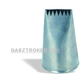 P813.016 Rozsdamentes csillagcső félig cakkos 16x2cm