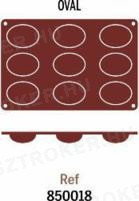 P850.018 9 részes szilikon forma ovális 7x5cm