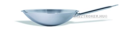 P239.036 Rozsdamentes wok kerek aljjal 5 rétegű Ø:36cm 6L